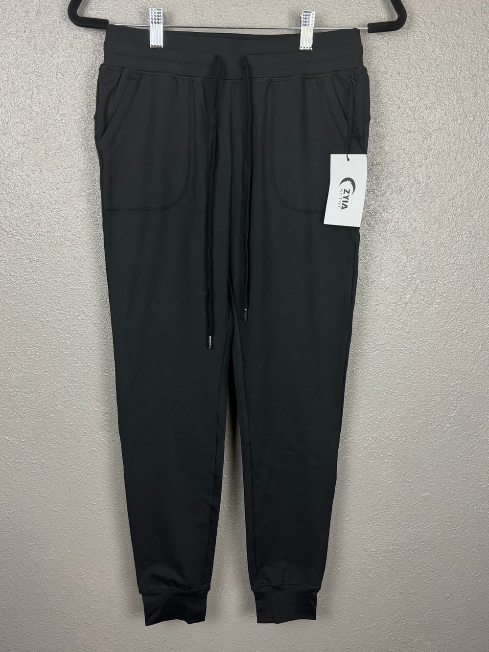 NWT Zyia Black Unwind Jogger Pants Women Size XSmall New Stretch Gym Workout